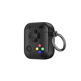 AirPods 1/2 Game Console Design TPU Case - BLACK (Only Ground Shipping)