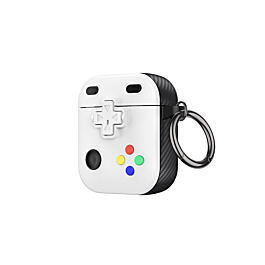 AirPods 1/2 Game Console Design TPU Case - WHITE (Only Ground Shipping)