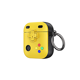 AirPods 1/2 Game Console Design TPU Case - YELLOW (Only Ground Shipping)