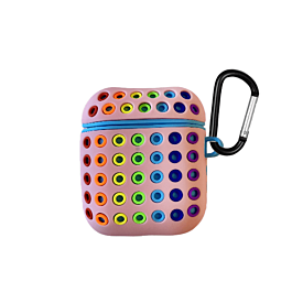 AirPods 1/2 Rairbow Silicone Case - PINK (Only Ground Shipping)