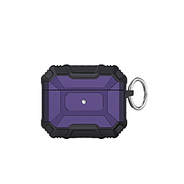 AirPods 3 Hard Plastic Transparent Case with Keychain - PURPLE (Only Ground Shipping)
