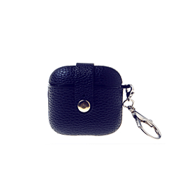 AirPods 3 Hard Leather Case with Metal Hook - DARK BLUE (Only Ground Shipping)