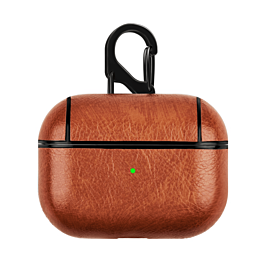 AirPods Pro Luxury PU Leather Design Protective ShockProof Case - BROWN (Only Ground Shipping)