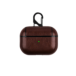 AirPods 3 Luxury PU Leather Design Protective Shockproof Case - CHERRY (Only Ground Shipping)