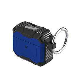 Hard Plastic Transparent Case with Keychain - NAVY BLUE for Airpods 4th Gen (Only Ground Shipping)