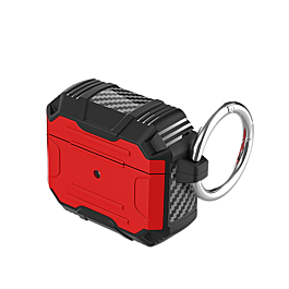 Hard Plastic Transparent Case with Keychain - RED for Airpods 4th Gen (Only Ground Shipping)