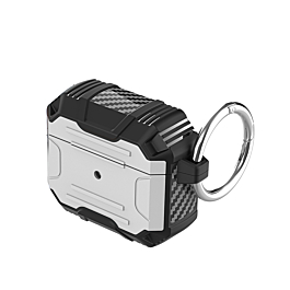 Hard Plastic Transparent Case with Keychain - WHITE for Airpods 4th Gen (Only Ground Shipping)
