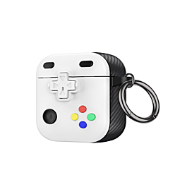 AirPods 4 Game Console Design TPU Case - WHITE  (Only Ground Shipping)