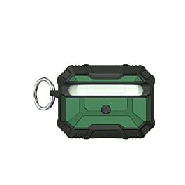 AirPods Pro (2nd Gen) Hard Plastic Transparent Case with Keychain - GREEN (Only Ground Shipping)