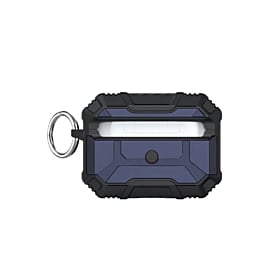 AirPods Pro (2nd Gen) Hard Plastic Transparent Case with Keychain - NAVY (Only Ground Shipping)