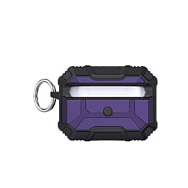 AirPods Pro (2nd Gen) Hard Plastic Transparent Case with Keychain - PURPLE (Only Ground Shipping)