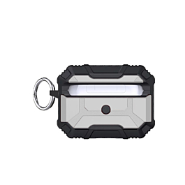 AirPods Pro (2nd Gen) Hard Plastic Transparent Case with Keychain - WHITE (Only Ground Shipping)