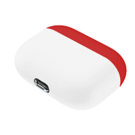 AirPods Pro Thin Silicone Case - WHITE & RED (Only Ground Shipping)