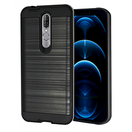 Coolpad Legacy Brisa Hybrid Metal Brushed Case - BLACK (Only Ground Shipping)