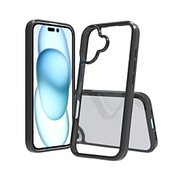 Hybrid Case with Air Cushion Technology - BLACK for iPhone 16 (Only Ground Shipping)