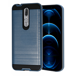 Coolpad Legacy Brisa Hybrid Metal Brushed Case - NAVY BLUE (Only Ground Shipping)