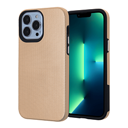 Shock Absorption Protective Dual Layer Case - GOLD for iPhone 13 Pro (Only Ground Shipping)