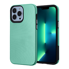Shock Absorption Protective Dual Layer Case - TEAL for iPhone 13 Pro (Only Ground Shipping)