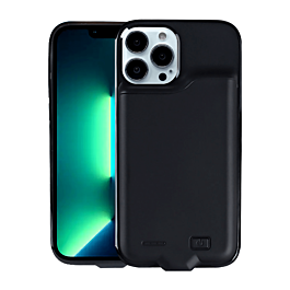 Soft Rubber Slim Charging Case (5500 mAh) for iPhone 12 Pro Max  (BLACK) (Only Ground Shipping)