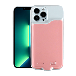 Soft Rubber Slim Charging Case (5500 mAh) for iPhone 12/12 Pro  (PINK) (Only Ground Shipping)