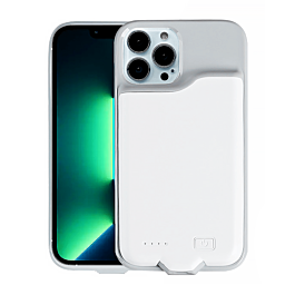Soft Rubber Slim Charging Case (5500 mAh) for iPhone 12 Pro Max  (WHITE) (Only Ground Shipping)