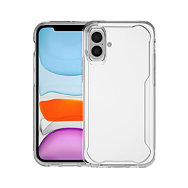 Luxury TPU Hybrid Protection Case - CLEAR for iPhone 16 (Only Ground Shipping)