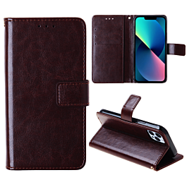 Leather Wallet Case with Card Slot - BROWN for iPhone 12 Pro Max (Only Ground Shipping)