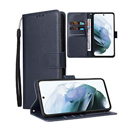 Galaxy S21 5G Leather Wallet Case with Card Slot - DARK BLUE (Only Ground Shipping)