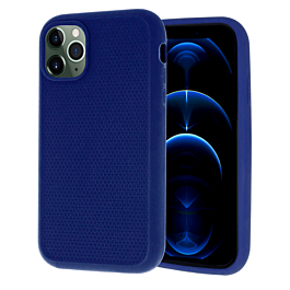 Dual Layer Serrated Case - DARK BLUE for iPhone 12 Pro Max (Only Ground Shipping)