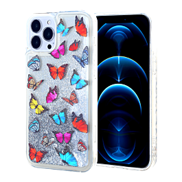 Liquid Quicksand Glitter Cover Case - Style 2 for iPhone 12 Pro Max (Only Ground Shipping)