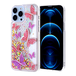 Liquid Quicksand Glitter Cover Case - M2 for iPhone 12 Pro Max (Only Ground Shipping)