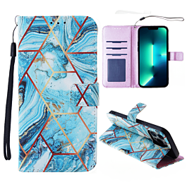 Marble Design Leather Wallet Case with Card Slot - Style 3 for iPhone 12 Pro Max (Only Ground Shipping)