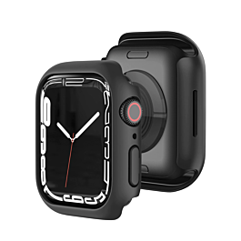 iWatch 45mm Hard PC Bumper Case with Tempered Glass - BLACK (Only Ground Shipping)