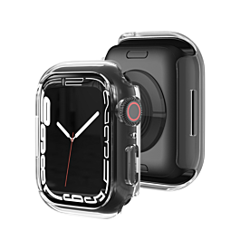 iWatch 45mm Hard PC Bumper Case with Tempered Glass - CLEAR (Only Ground Shipping)