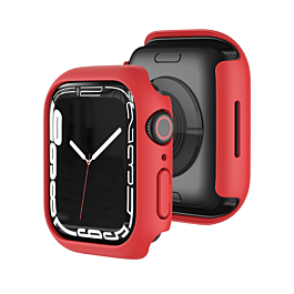 iWatch 45mm Hard PC Bumper Case with Tempered Glass - RED (Only Ground Shipping)
