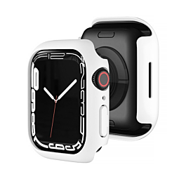 iWatch 41mm Hard PC Bumper Case with Tempered Glass - WHITE (Only Ground Shipping)