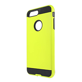 Hybrid Metal Brushed Shockproof Case - GREEN for iPhone 8P / 7P (Only Ground Shipping)