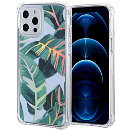 Flower Print Design Hard Clear Case - G97 for iPhone 12 Pro Max (Only Ground Shipping)