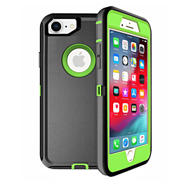 Heavy Duty Case for iPhone 7 / 8 (BLACK & GREEN) (Only Ground Shipping)