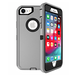 Heavy Duty Case for iPhone 7 / 8 (DARK GRAY & BLACK) (Only Ground Shipping)