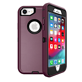 Heavy Duty Case for iPhone 7 / 8 (MAROON & BLACK) (Only Ground Shipping)