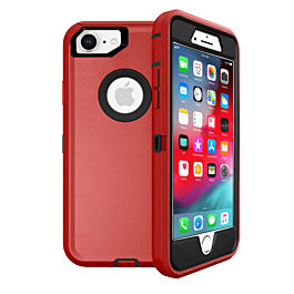 Heavy Duty Case for iPhone 7 / 8 (RED & BLACK) (Only Ground Shipping)