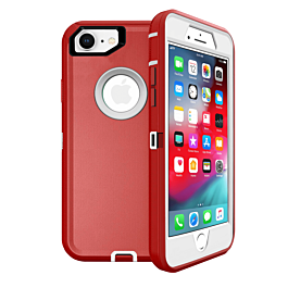 Heavy Duty Case for iPhone 7 / 8 (RED & WHITE) (Only Ground Shipping)