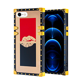 Shiny Lips Square Case - Style 1 for iPhone 8 / 7 (Only Ground Shipping)