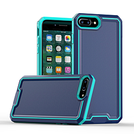 Slim Non-Slip Transparent Matte Case - BLUE for iPhone 7 / 8 (Only Ground Shipping)