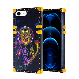 Acrylic Mirror Shiny Scratchproof Square Case with Ring - G155 for iPhone 7G / 8G / SE 2020 (Only Ground Shipping)