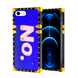 Square Case with BLUE Light Design - 9 for iPhone 7G / 8G / SE 2020 (Only Ground Shipping)