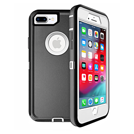 Heavy Duty Case for iPhone 8P / 7P (BLACK & WHITE) (Only Ground Shipping)