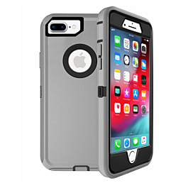 Heavy Duty Case for iPhone 8P / 7P (DARK GRAY & BLACK) (Only Ground Shipping)