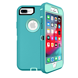 Heavy Duty Case for iPhone 8P / 7P (LIGHT TEAL) (Only Ground Shipping)